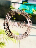 Mandala art custom cake topper