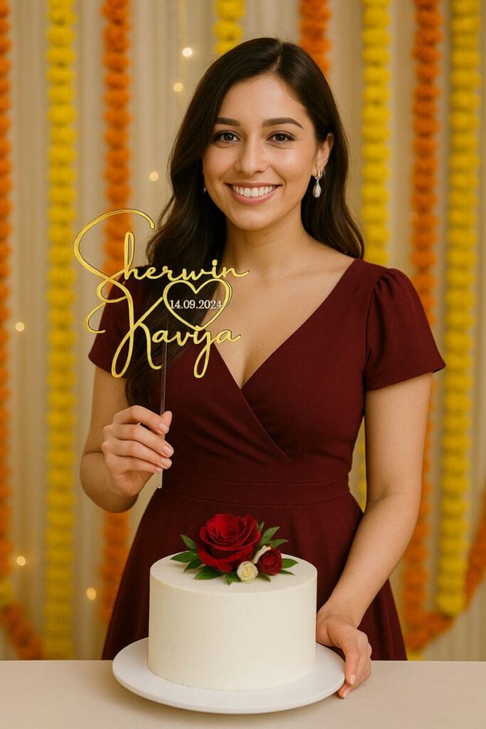 customize-Engagement-cake-topper-Delhi- best-online