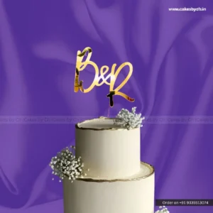 Personalized Initials with Date Cake Topper Online India for Wedding & Engagement