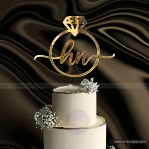 Personalized Engagement Cake Topper India: 1 Premium Custom Date Special